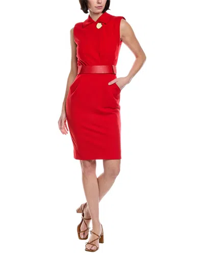 Akris Wool-blend Mini Dress In Red