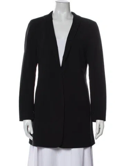 Pre-owned Akris Wool Coat In Black