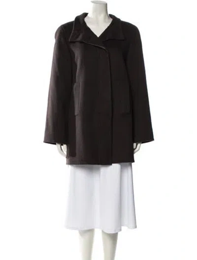 Pre-owned Akris Wool Coat In Black