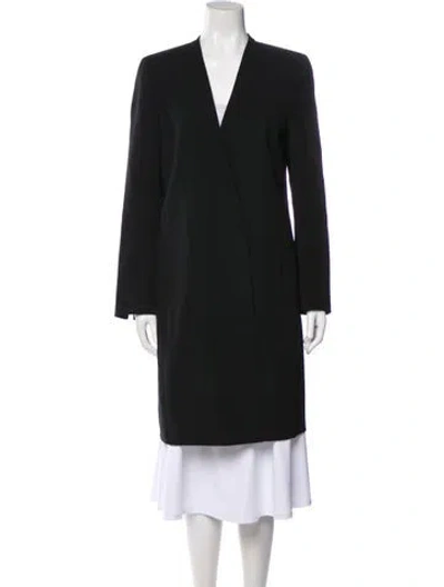 Pre-owned Akris Wool Coat In Black