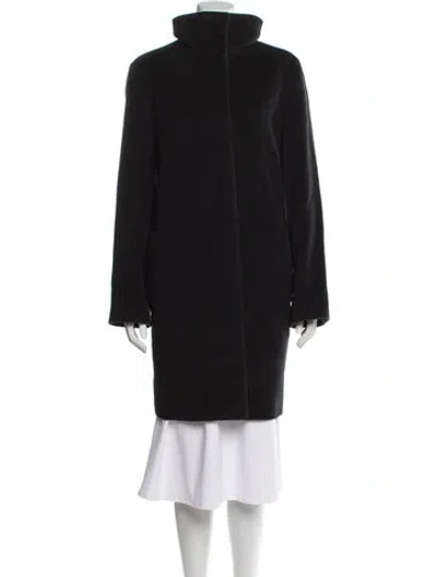 Pre-owned Akris Wool Coat In Black