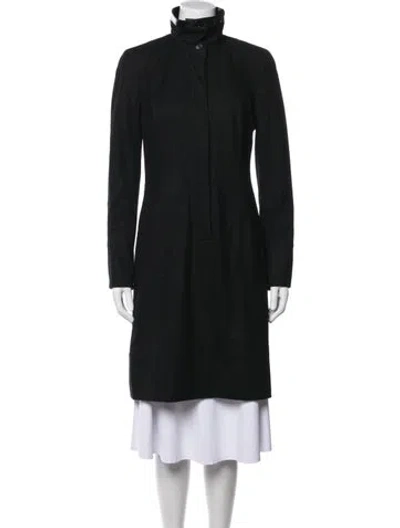 Pre-owned Akris Wool Coat In Black