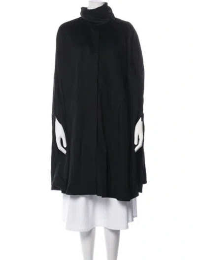 Pre-owned Akris Wool Coat In Black