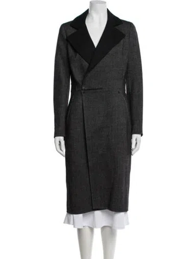 Pre-owned Akris Wool Coat In Black