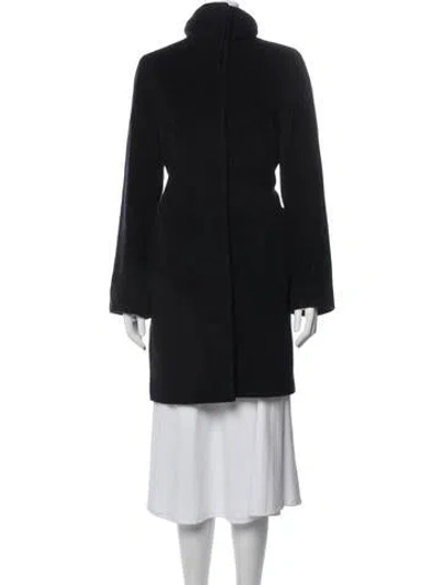 Pre-owned Akris Wool Coat In Black