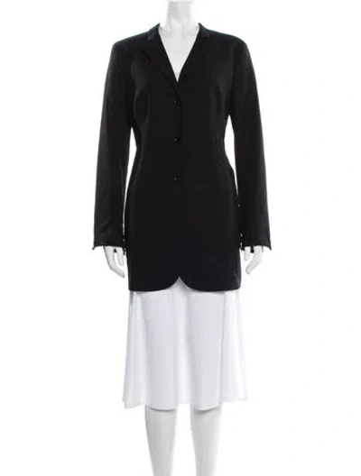 Pre-owned Akris Wool Coat In Black