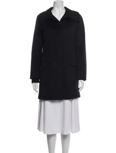 Pre-owned Akris Wool Coat In Black