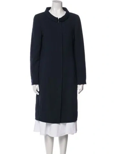 Pre-owned Akris Wool Coat In Blue