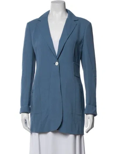 Pre-owned Akris Wool Coat In Blue