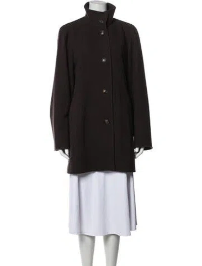 Pre-owned Akris Wool Coat In Brown