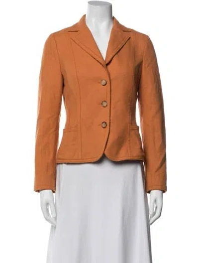 Pre-owned Akris Wool Coat In Orange