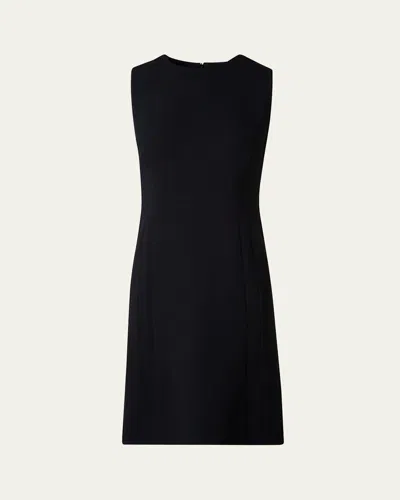 Akris Wool Crepe Double-face Dress In Black