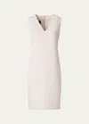 Akris Wool Crepe Sheath Dress In Sand