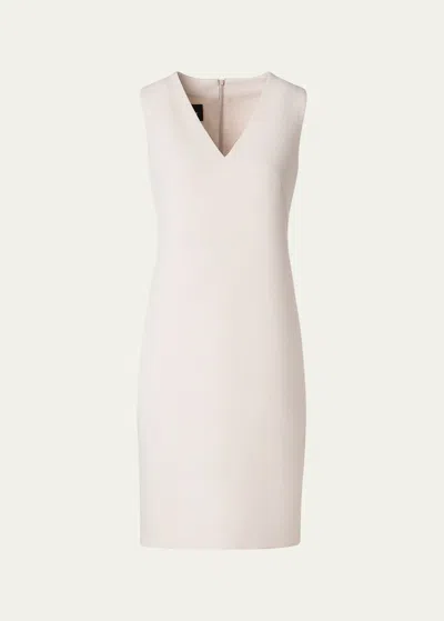 AKRIS WOOL CREPE SHEATH DRESS