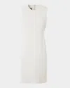 Akris Sleeveless Wool Sheath Dress In White