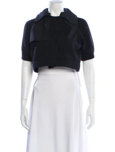 Pre-owned Akris Wool Crew Neck Sweater In Black