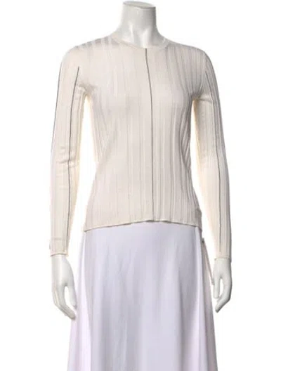 Pre-owned Akris Wool Crew Neck Sweater In Neutrals