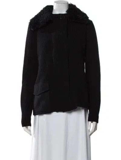 Pre-owned Akris Wool Crew Neck Sweater W/ Tags In Black