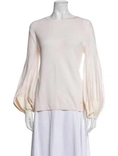 Pre-owned Akris Wool Crew Neck Top In Pink