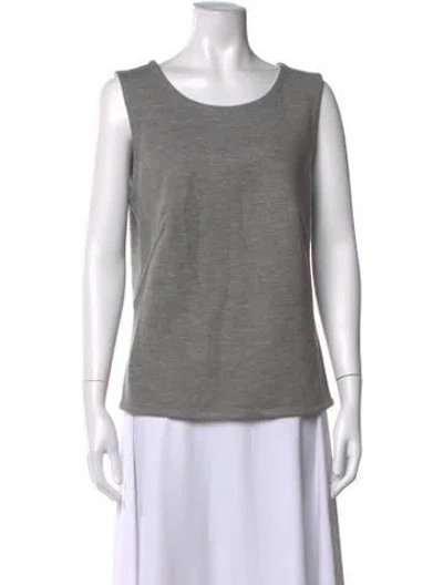 Pre-owned Akris Wool Crew Neck Top W/ Tags In Grey