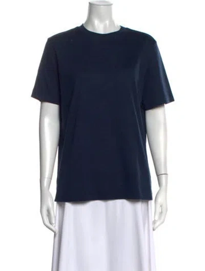 Pre-owned Akris Wool Crew Neck T-shirt In Blue