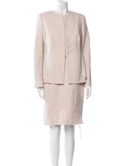 Pre-owned Akris Wool Dress Set In Neutral
