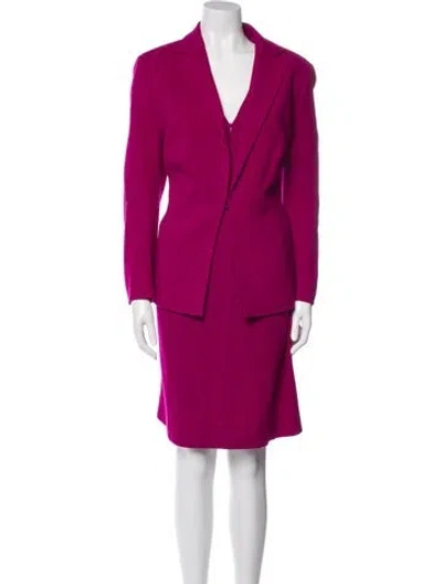 Pre-owned Akris Wool Dress Set In Pink