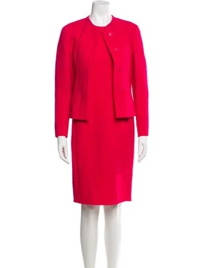 Pre-owned Akris Wool Dress Set In Pink