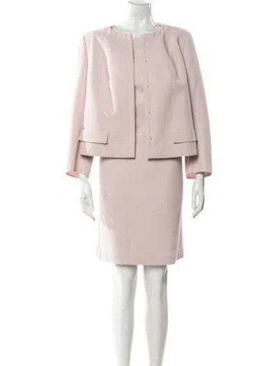 Pre-owned Akris Wool Dress Set In Pink