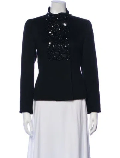 Pre-owned Akris Wool Evening Jacket In Black