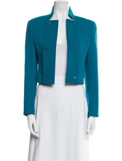 Pre-owned Akris Wool Evening Jacket In Blue