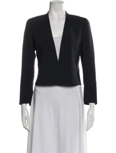 Pre-owned Akris Wool Evening Jacket In Blue