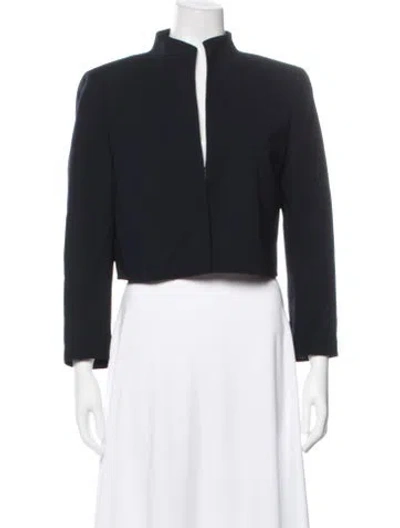 Pre-owned Akris Wool Evening Jacket In Blue