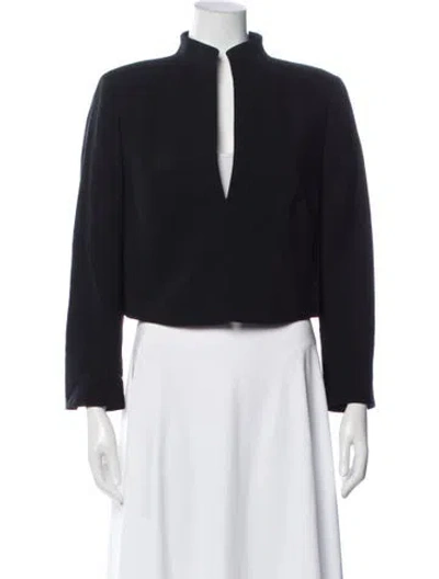 Pre-owned Akris Wool Evening Jacket In Blue
