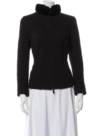 Pre-owned Akris Wool Evening Jacket In Brown