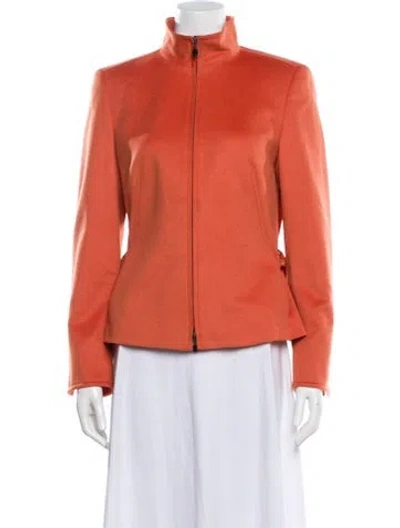 Pre-owned Akris Wool Evening Jacket In Orange