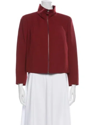 Pre-owned Akris Wool Evening Jacket In Red