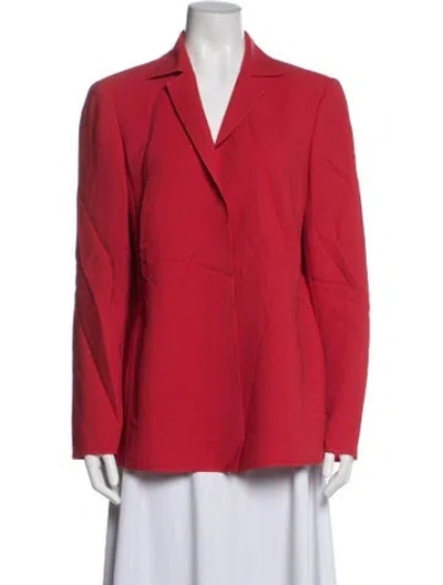 Pre-owned Akris Wool Evening Jacket In Red