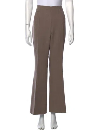 Pre-owned Akris Wool Flared Pants In Neutral