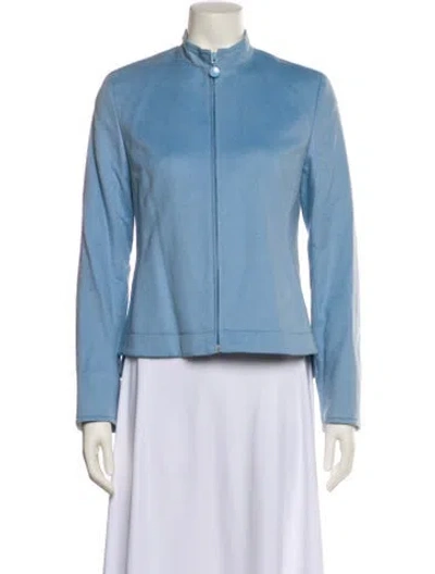 Pre-owned Akris Wool Jacket In Blue