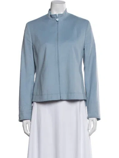 Pre-owned Akris Wool Jacket In Blue