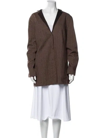 Pre-owned Akris Wool Jacket In Brown