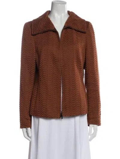 Pre-owned Akris Wool Jacket In Brown