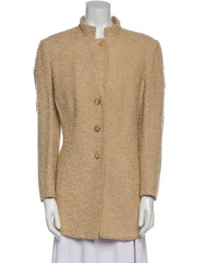 Pre-owned Akris Wool Jacket In Gold