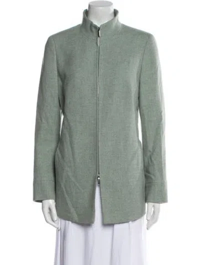 Pre-owned Akris Wool Jacket In Green