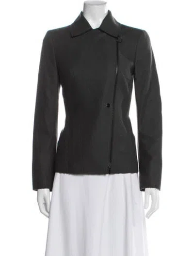 Pre-owned Akris Wool Jacket In Green