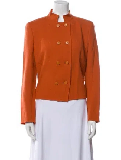 Pre-owned Akris Wool Jacket In Orange