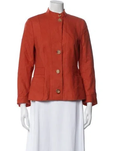 Pre-owned Akris Wool Jacket In Orange