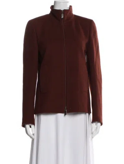 Pre-owned Akris Wool Jacket In Orange