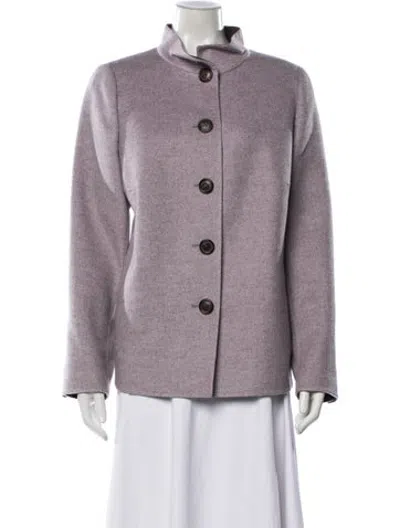Pre-owned Akris Wool Jacket In Purple